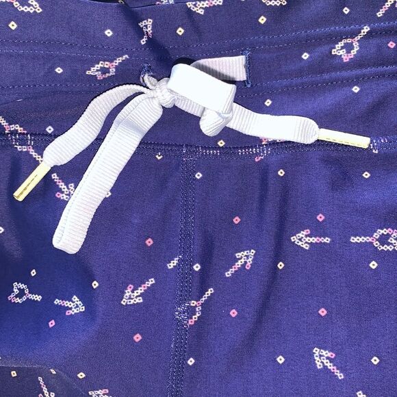 EUC WOMEN’S SIZE 12 THE UPSIDE ANTHROPOLOGIE BLUE ARROW DRAWSTRING LEGGINGS - Picture 4 of 5